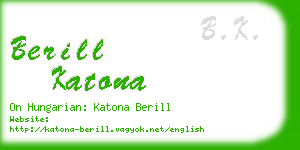 berill katona business card